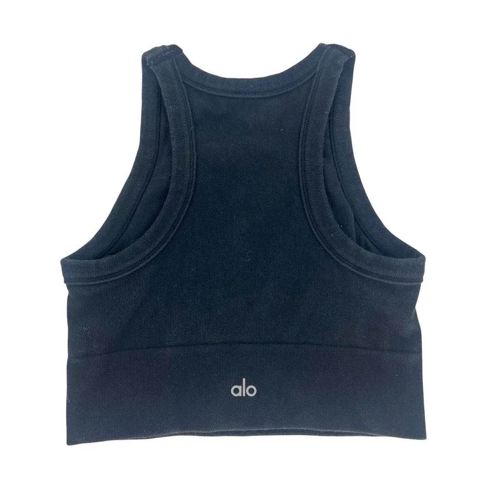ALO Yoga Seamless Delight High Neck Bra 3-Piece Lot Black Gray Estimated M